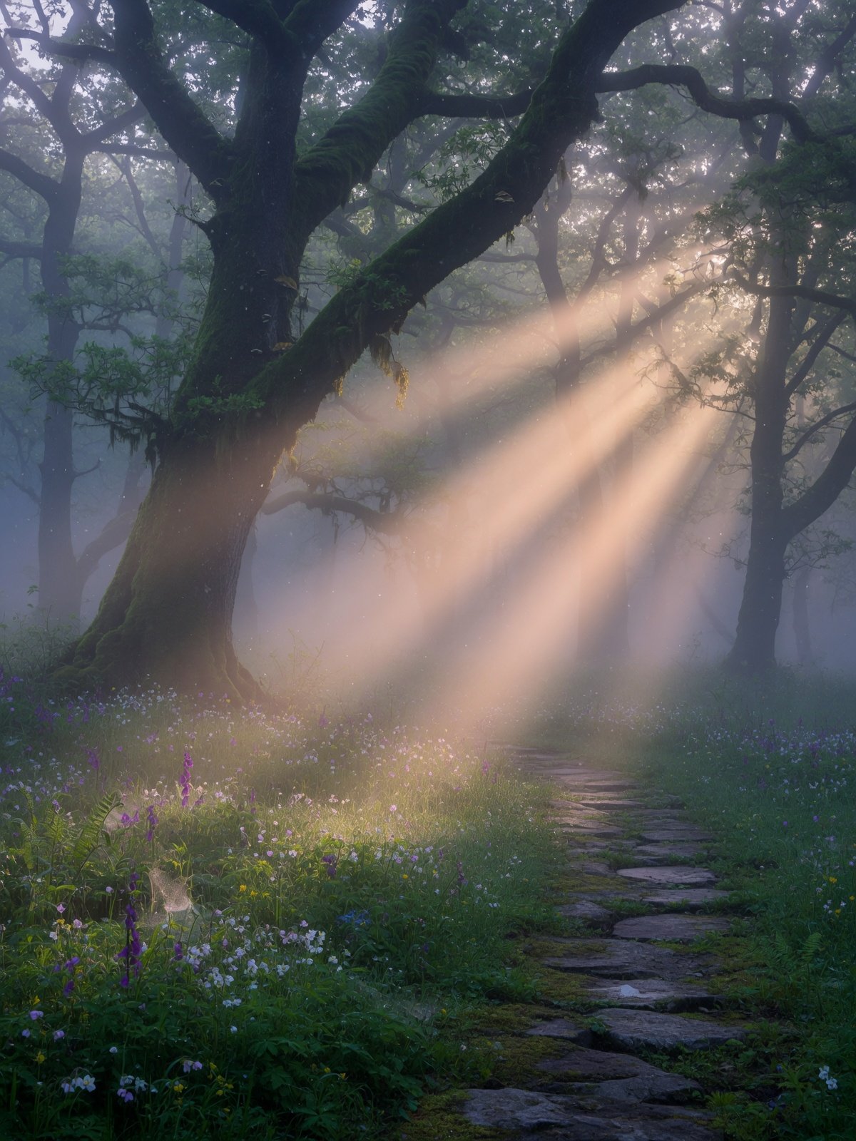 Misty Redwood Forest